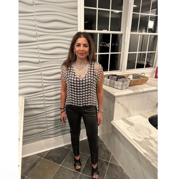 🍀SUPER RARE🍀 Anthropologie NWT Floral Beaded Cape Pearl Mesh Vest Cape ALL. - Picture 15 of 15